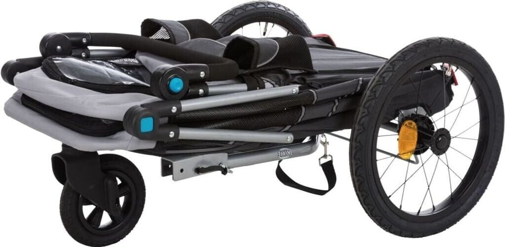 Trixie Fahrrad-Anhänger für Hunde - grau/schwarz L